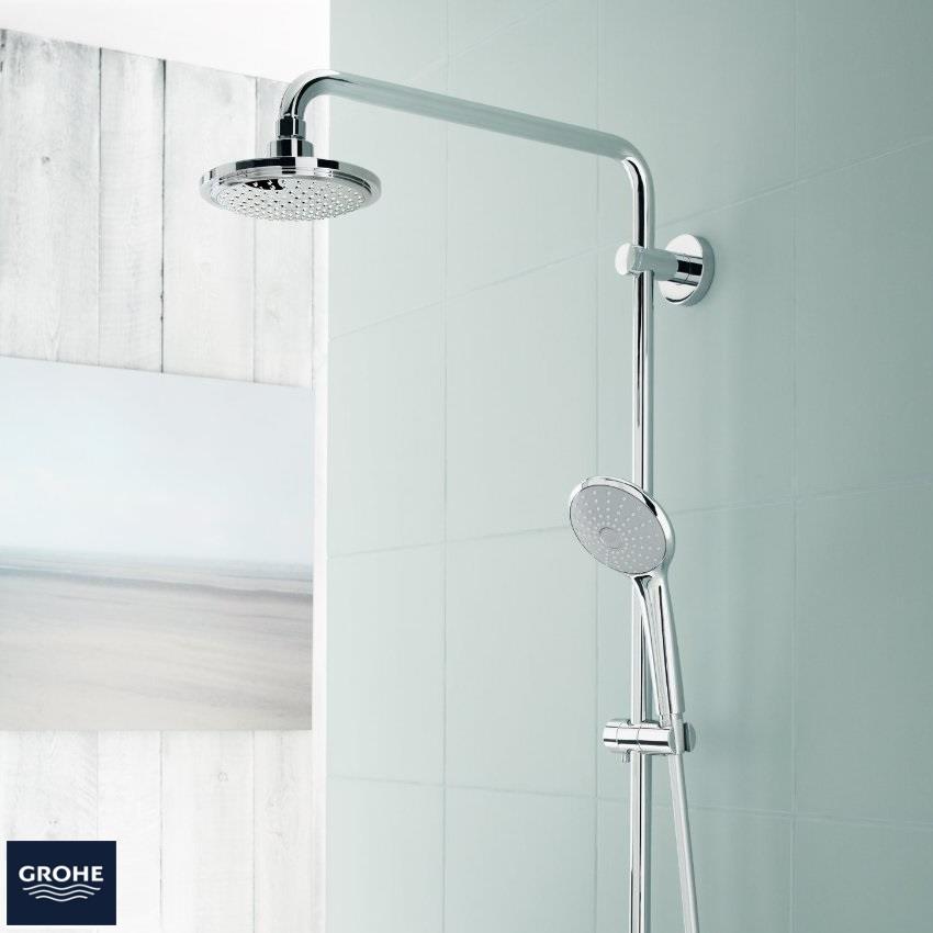 GROHE Euphoria System 180 Thermostatic Bar Shower, 2 Outlets, Chrome