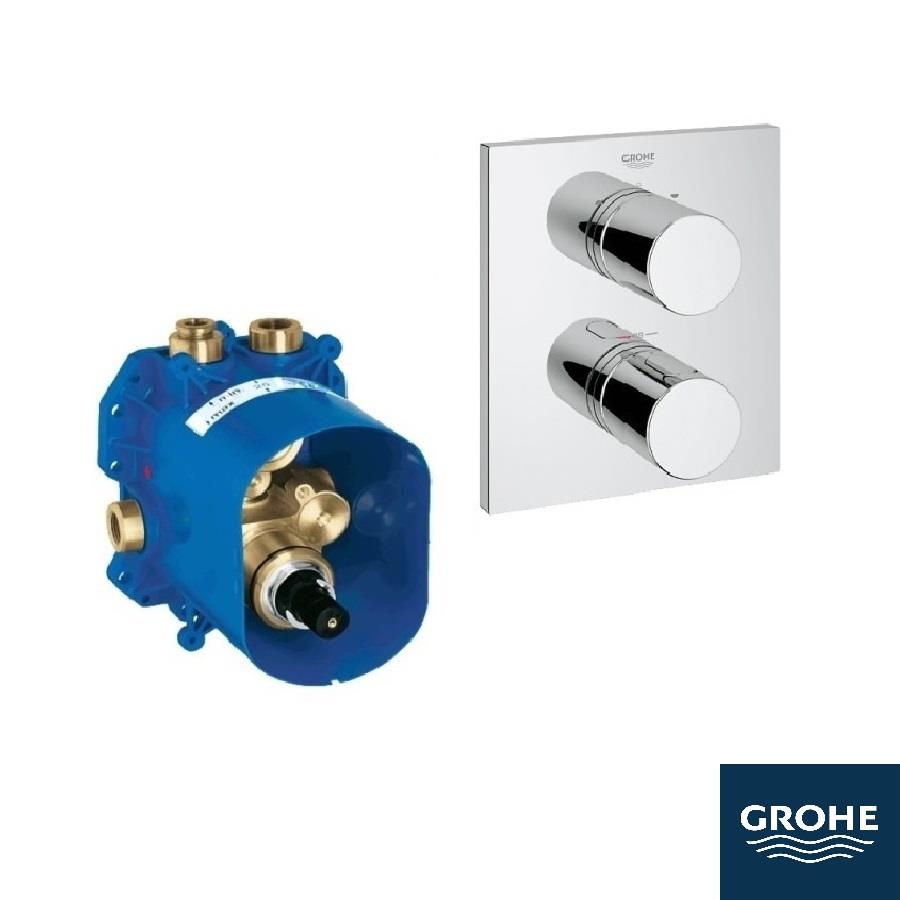 GROHE Grohtherm 3000 Cosmopolitan Thermostatic Perfect Shower Set, Chrome, 34408 000