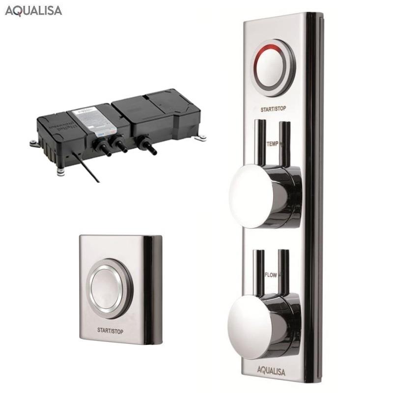 AQUALISA HiQu Concealed Digital Shower Controller and Remote, Gravity Pumped, HQD1002