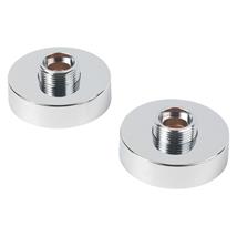 BRISTAN Wall Mount Fixings for Bar Shower Valves, Chrome Plated, Pair, WMNT10 C
