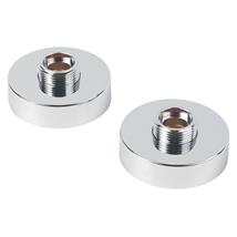 BRISTAN Wall Mount Fixings for Bar Shower Valves, Chrome Plated, Pair, WMNT10 C