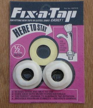 ESSEX Fix-A-Tap 1/2" 30mm Stainless Steel Sink Taps Fittings Kit Pink