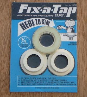 Essex Yellow Fix a Tap Fittings Kit for 3/4" Taps Cast Iron Bath for stability 