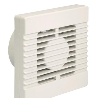 MANROSE INTERVENT 100MM BATHROOM EXTRACTORFAN W/PULLCORD SWITCH