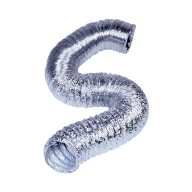 MANROSE 100MMx3M ROUND FLEXIBLE DUCTING HOSE ALUMINIUM