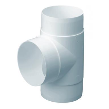MANROSE 100MM ROUND DUCTING EQUAL T PIECECONNECTOR