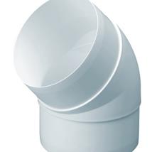 MANROSE 125MM ROUND DUCTING 45DEG HORIZONTAL BEND