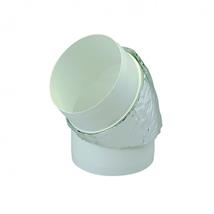 MANROSE 125MM ROUND DUCTING 45DEG HORIZONTAL BEND INSULATED