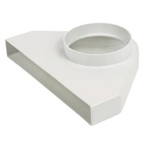 MANROSE 225mm x 25mm Ducting Elbow Bend w/ 120mm Fixed Spigot, White, 1645