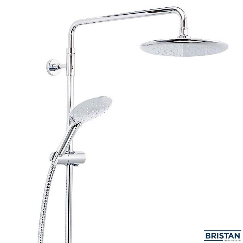 BRISTAN Carre Thermostatic Bar Shower System, 2 Outlets, Chrome, CR