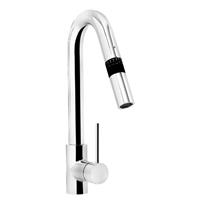 BRISTAN Gallery Smart Measure Kitchen Sink Mixer, Chrome/Black, GLL SMSNK C