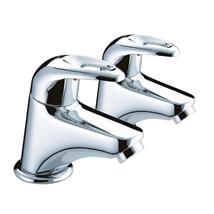 BRISTAN Java Bath Pillar Taps Lever Handles Chrome Plated Pair J 3/4 C