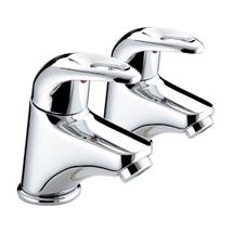 BRISTAN Java Basin Pillar Taps Lever Handles Chrome Plated Pair J 1/2 C