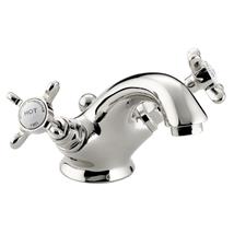 BRISTAN 1901 Basin Mixer w/ Pop-Up Waste Chrome Plated Traditional Crosshead N BAS C