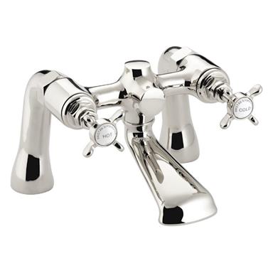 BRISTAN 1901 Bath Filler/Mixer Chrome Plated Traditional Crossheads N BF C