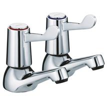 BRISTAN Value Lever Basin Taps Chrome Plated Pair VAL 1/2 C CD