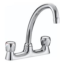 BRISTAN Value Club Budget Deck Mounted Sink Mixer, High Spout, Chrome, VAC BDSM C MT