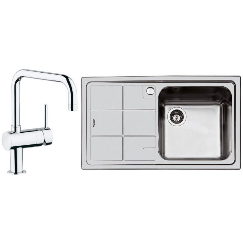 Grohe 122468 Minta U Spout Kitchen Tap And Foster S3000 1 0 Inset