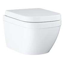 GROHE Euro Ceramic Compact Wall Hung Soft Close WC Set, 39206 00H + 39330 001